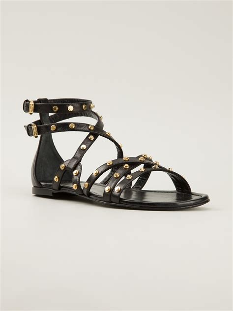 saint laurent studded sandals